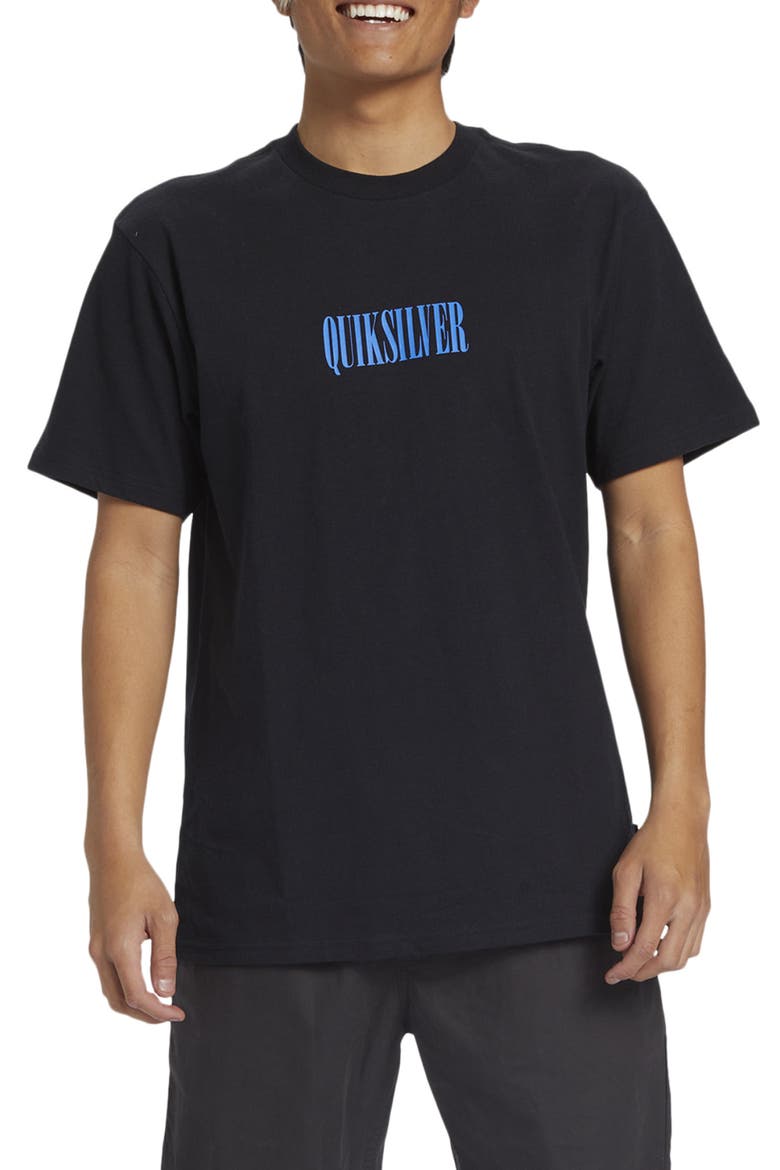 Silver Moe Logo Graphic T-Shirt, Main, color, BLACK