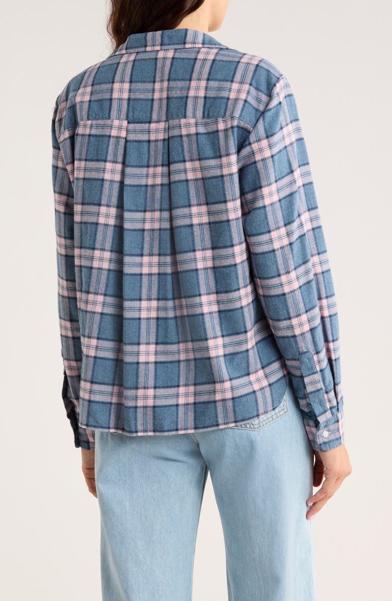 Frank & Eileen Silvio Untuckable Cotton Button-Up Shirt, Alternate, color, Blue Pink Plaid