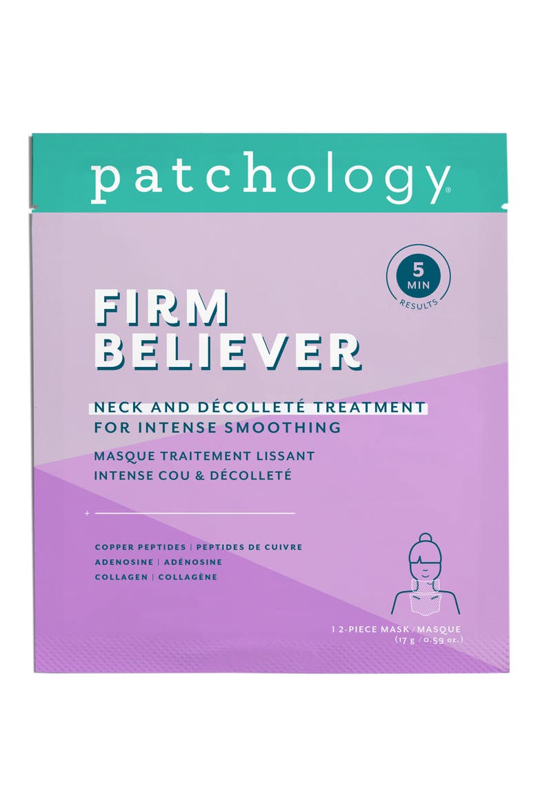 Firm Believer Neck & Décolleté Smoothing Hydrogel Mask, Main, color, NO COLOR