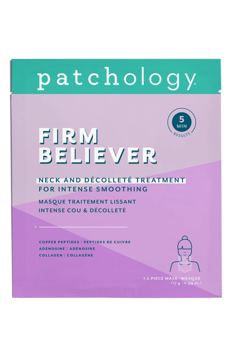 Patchology Firm Believer Neck & Décolleté Smoothing Hydrogel Mask, Main, color,