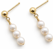 Sheena Marshall Jewelry Pearl Trio Earrings
