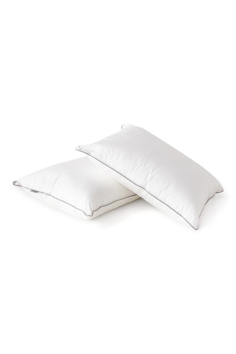 Set of 2 Down Alternative Pillows, Main, color, WHITE