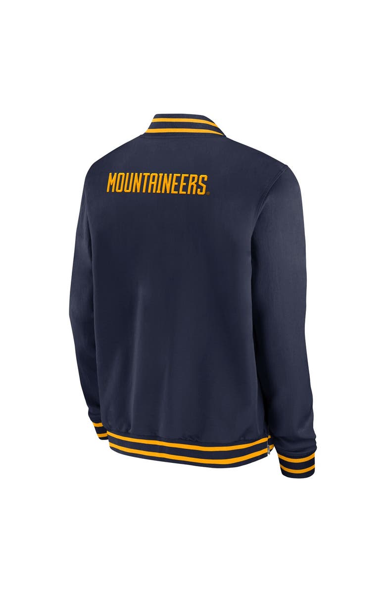 Nike Men's Nike Navy West Virginia Mountaineers 2024 Sideline Full-Zip Bomber Jacket, Alternate, color, Navy