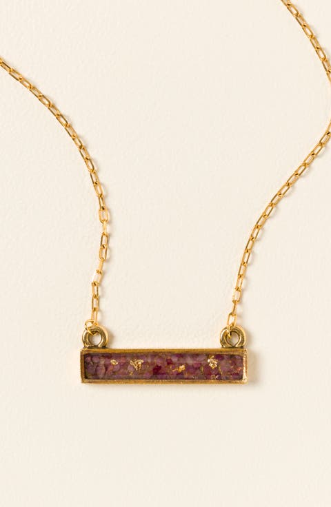 Flecks of Gold Birthstone Necklace