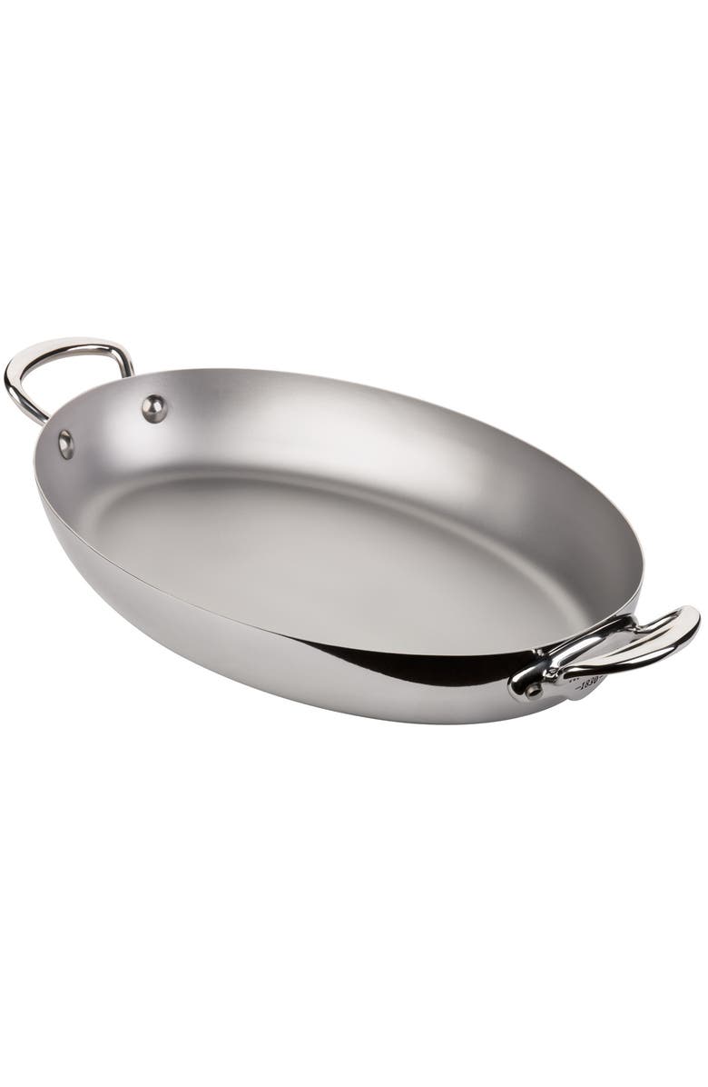 Mauviel M'Cook 13.8 Inch Magnetic Oval Pan, Main, color, Silver