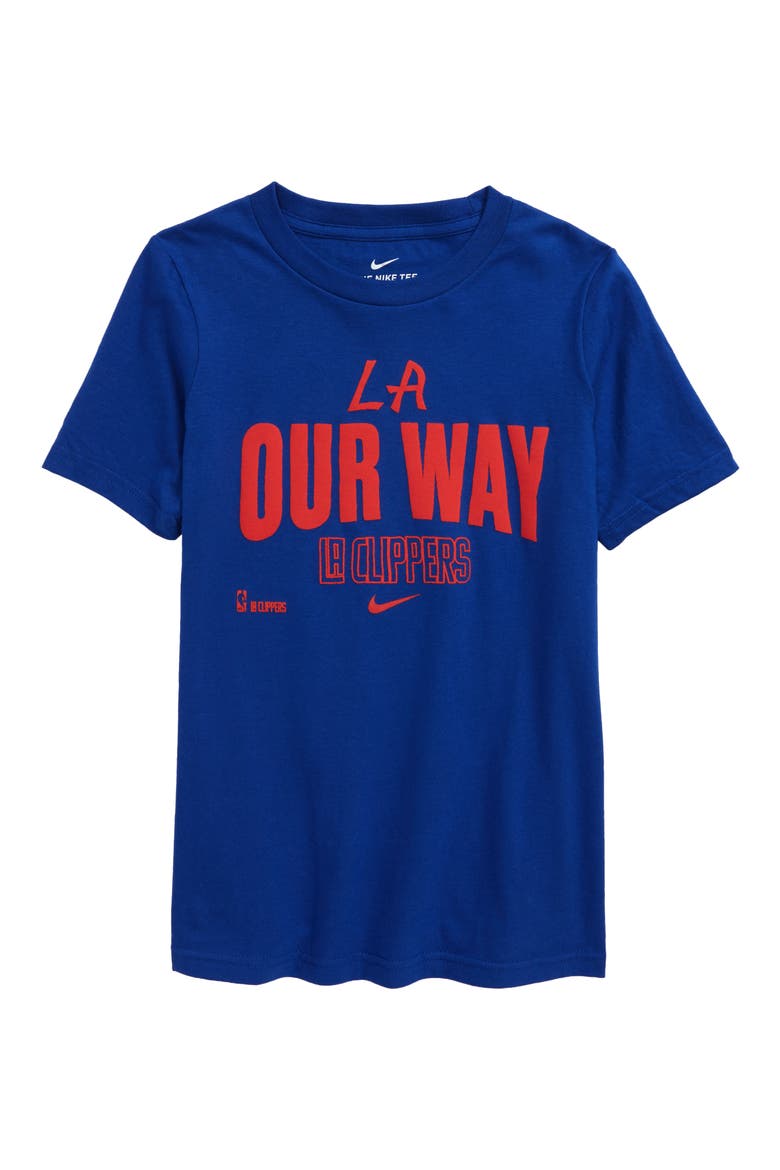 Kids' NBA Los Angeles Clippers Graphic Tee, Main, color, RUSH BLUE