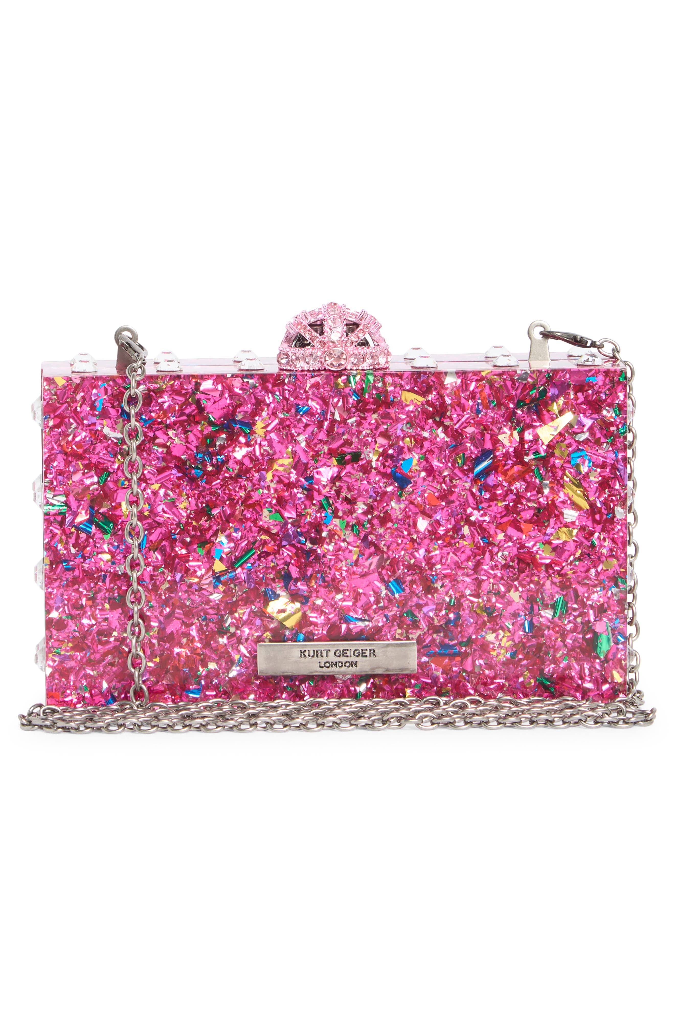 Kurt Geiger London London Box Crossbody Clutch, Alternate, color, Pink Comb