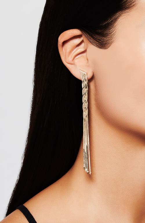Lana Jewelry Liquid Gold Fringe Drop Earrings In Gold