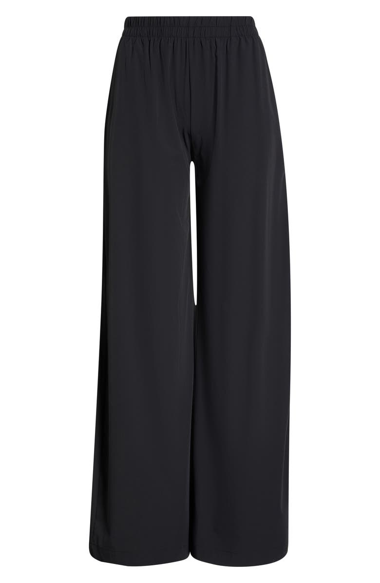 Zella Atlas Wide Leg Pants, Alternate, color, Black