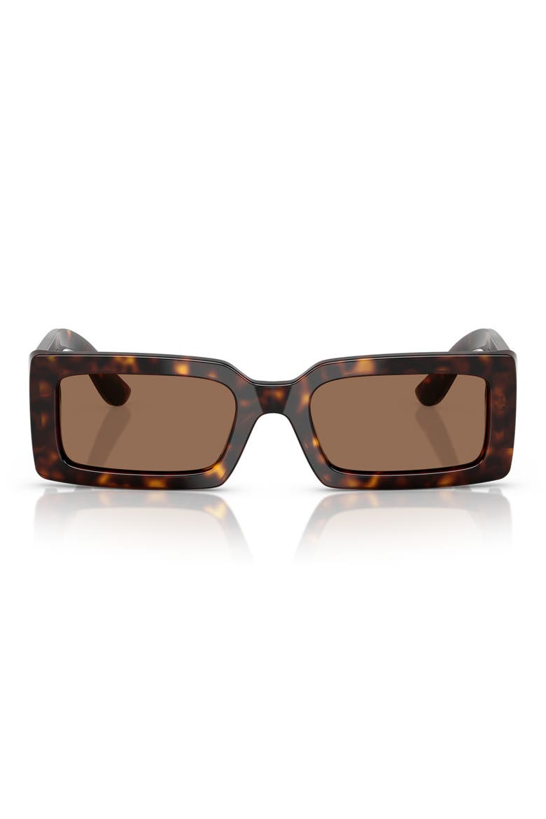 53mm Rectangular Sunglasses, Main, color, HAVANA