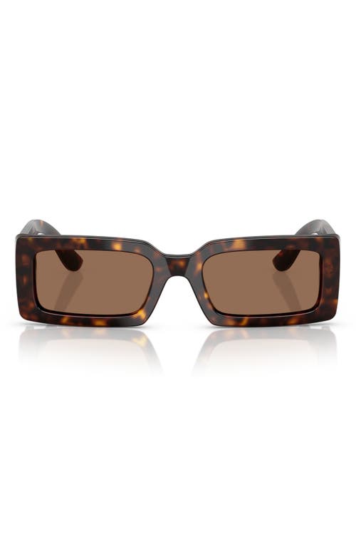Dolce & Gabbana Dolce&gabbana 53mm Rectangular Sunglasses In Havana