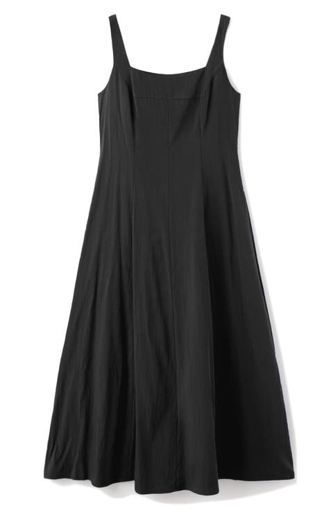Crinkled A-Line Dress