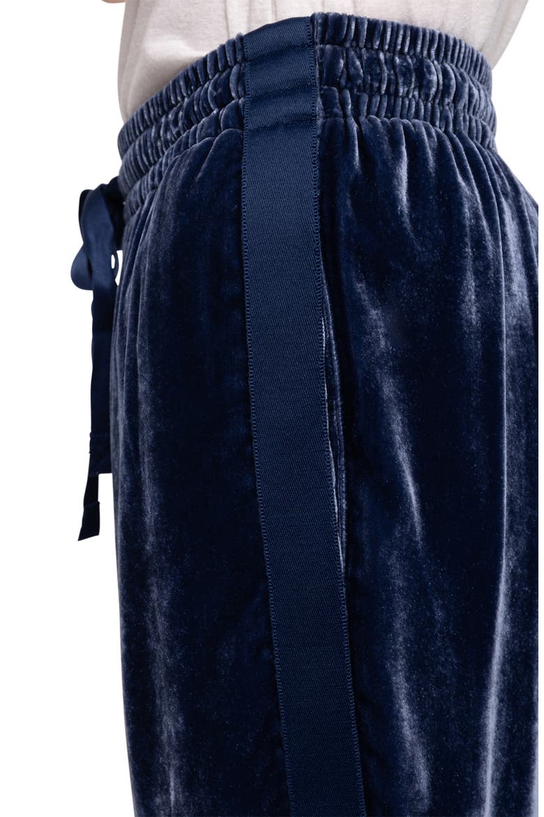 Poma Velvet Drawstring Pants, Alternate, color, MARINE