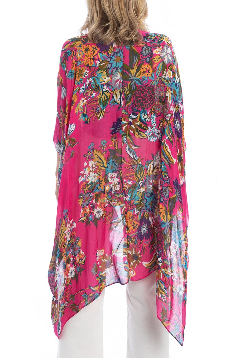 Floral Ruana, Alternate, color, PINK