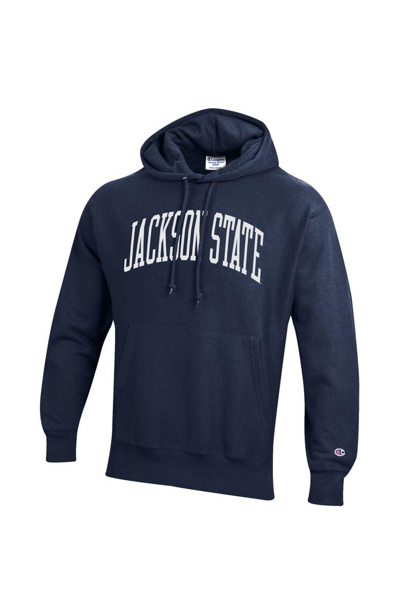 Champion Men's Champion Navy Jackson State Tigers Tall Arch Pullover Hoodie, Alternate, color, 
