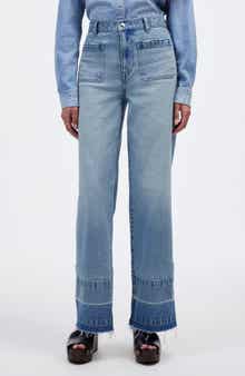 Madewell The Emmett Release Hem Patch Pocket Wide Leg Jeans