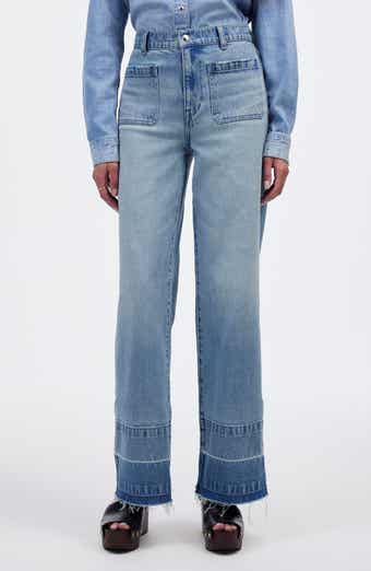 Madewell The Emmett Release Hem Patch Pocket Wide Leg Jeans