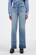 Madewell The Emmett Release Hem Patch Pocket Wide Leg Jeans