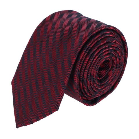 Nathanial Regal Patterned Diagonal Line Silk Business Necktie