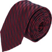Trafalgar Nathanial Regal Patterned Diagonal Line Silk Business Necktie