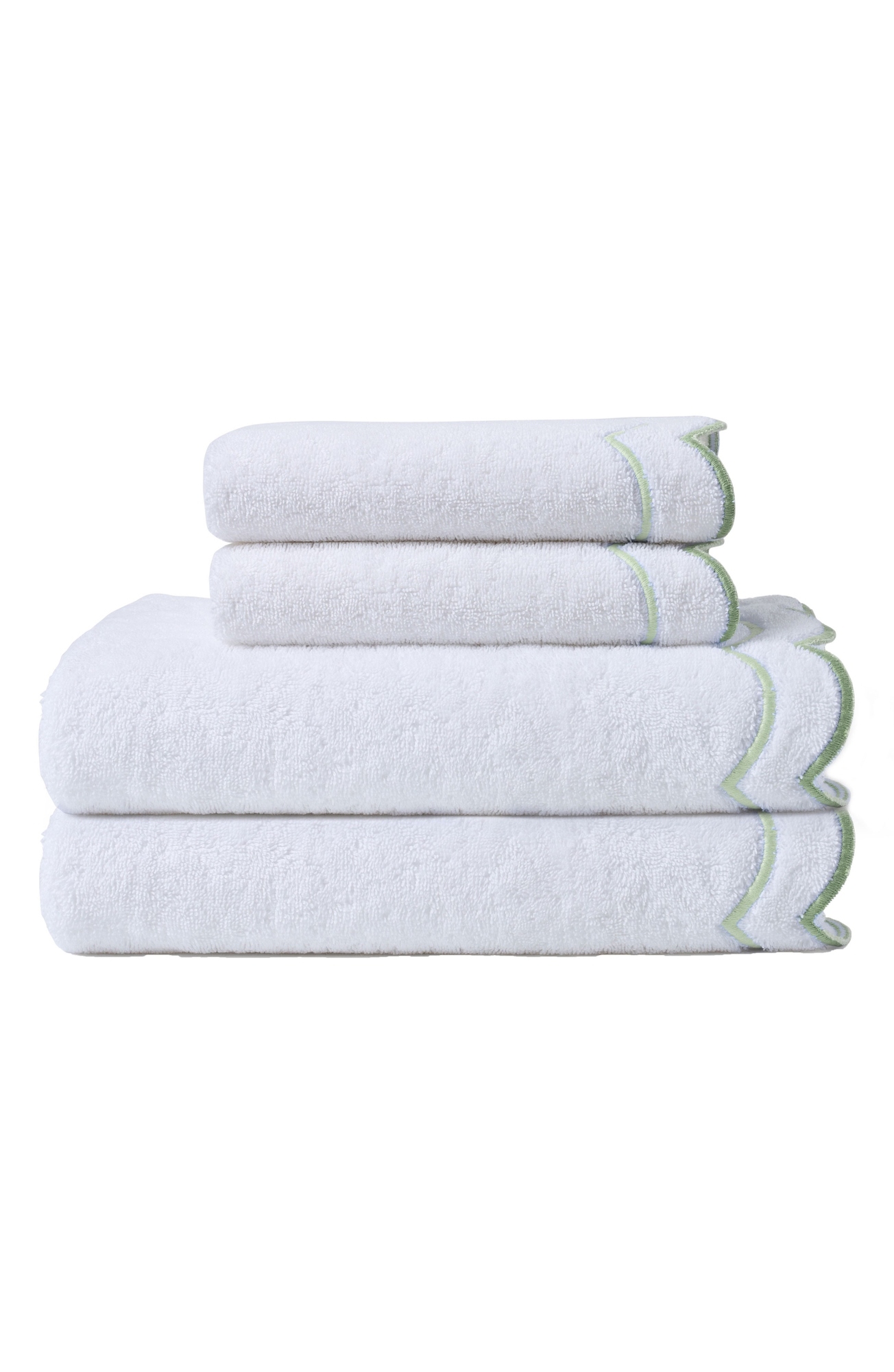 Peri Home Scallop 4-Piece Towel Set - Sage, 4 Piece Set