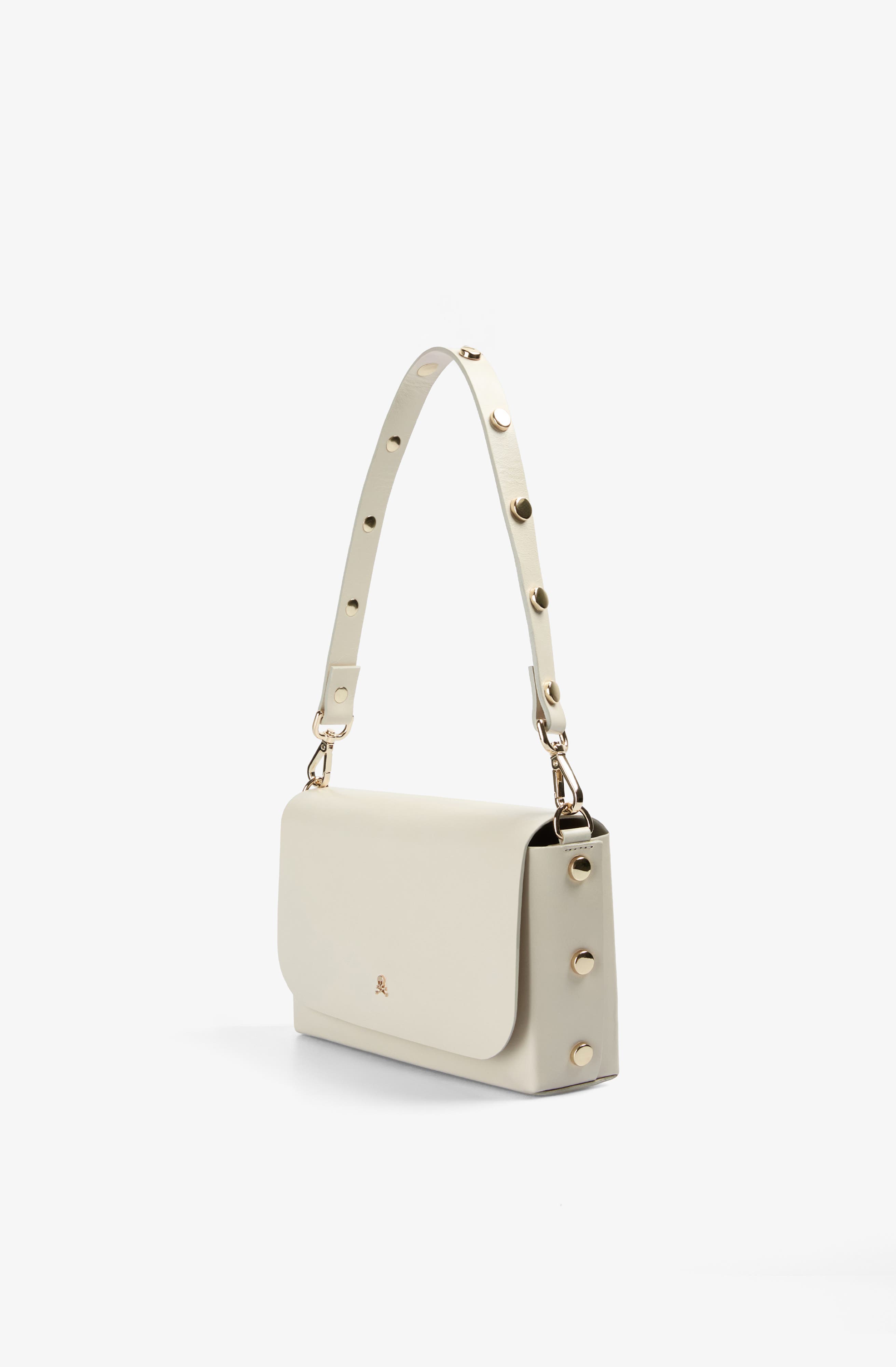 Mini Leather Studs Bag, Alternate, color, Ecru