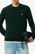 Lacoste Solid Cotton Jersey Crewneck Sweater
