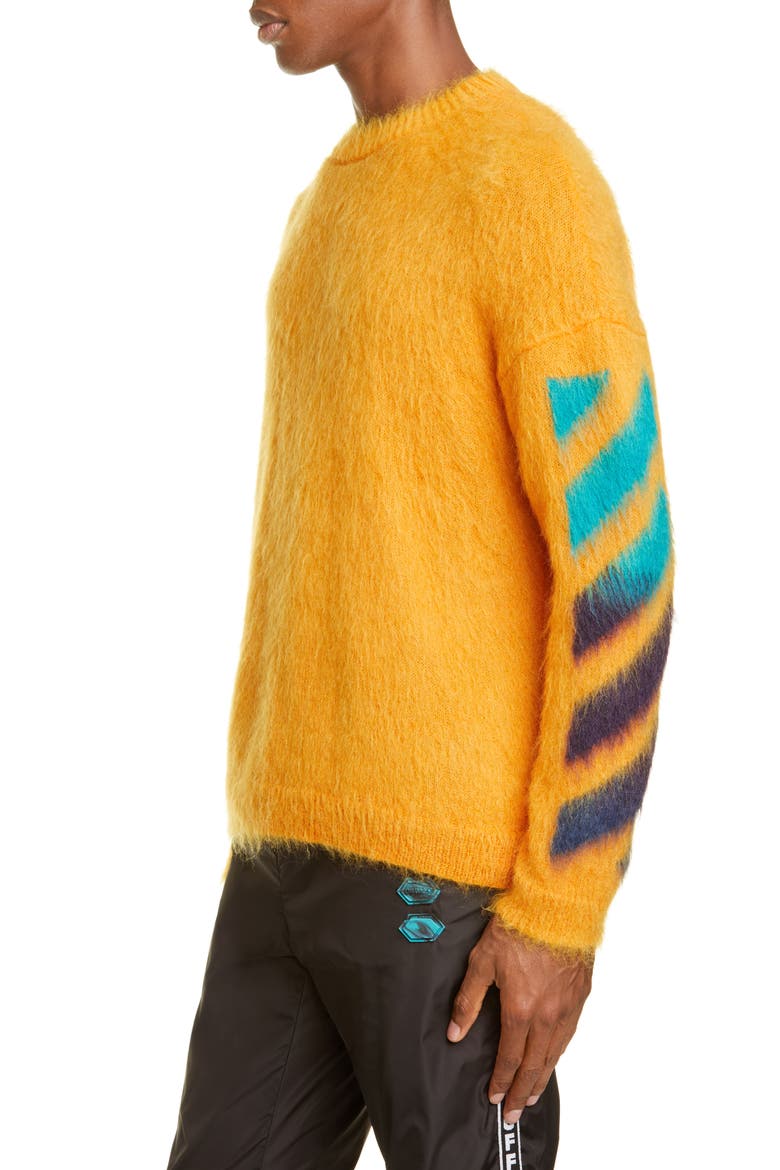 Brushed Mohair Blend Sweater, Alternate, color, ORANGE MULTICOLOR