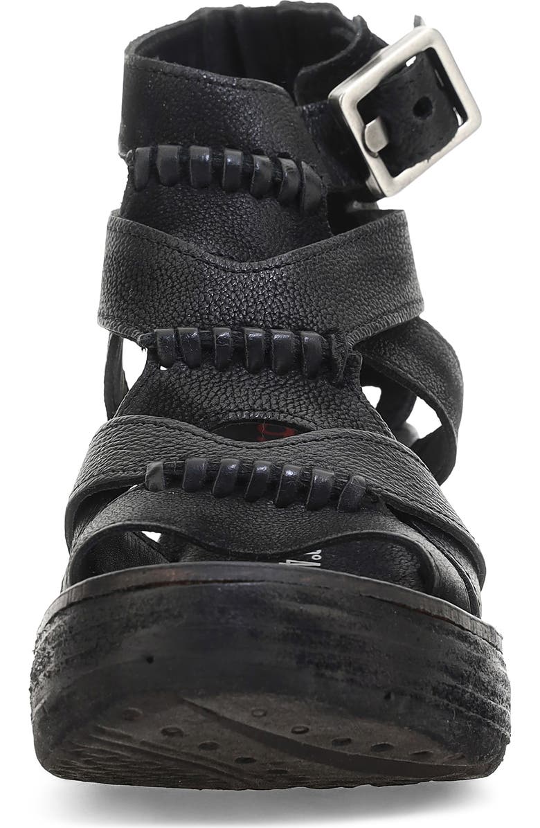 A.S.98 Norman Platform Wedge Sandal, Alternate, color, Black