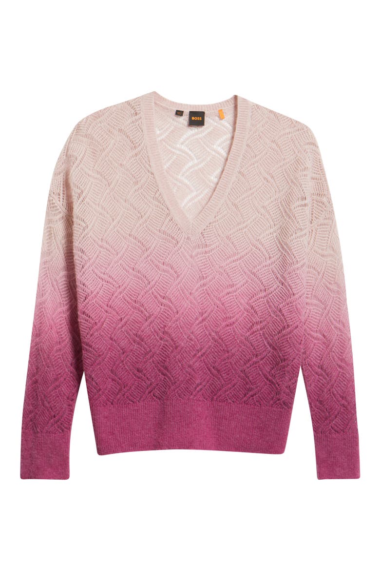 Frigioni Dip Dye Open Knit Sweater, Alternate, color, OPEN MISC