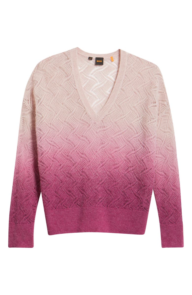 BOSS Orange Frigioni Dip Dye Open Knit Sweater, Alternate, color, 