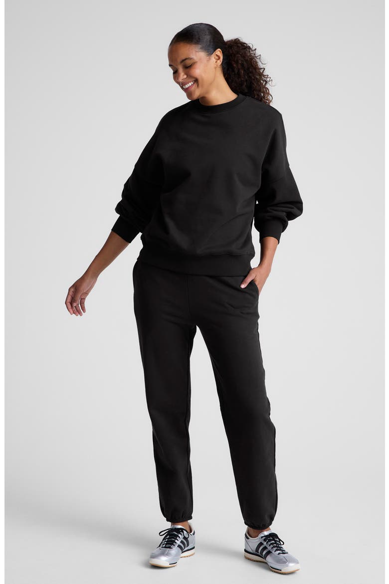 On the Go Cotton Blend Joggers, Alternate, color, BLACK