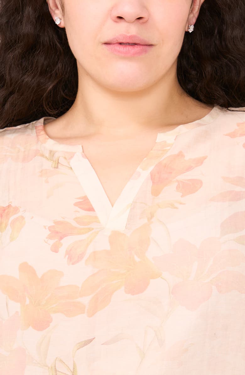 Halogen<sup>®</sup> Floral Popover Top, Alternate, color, Silver Pink