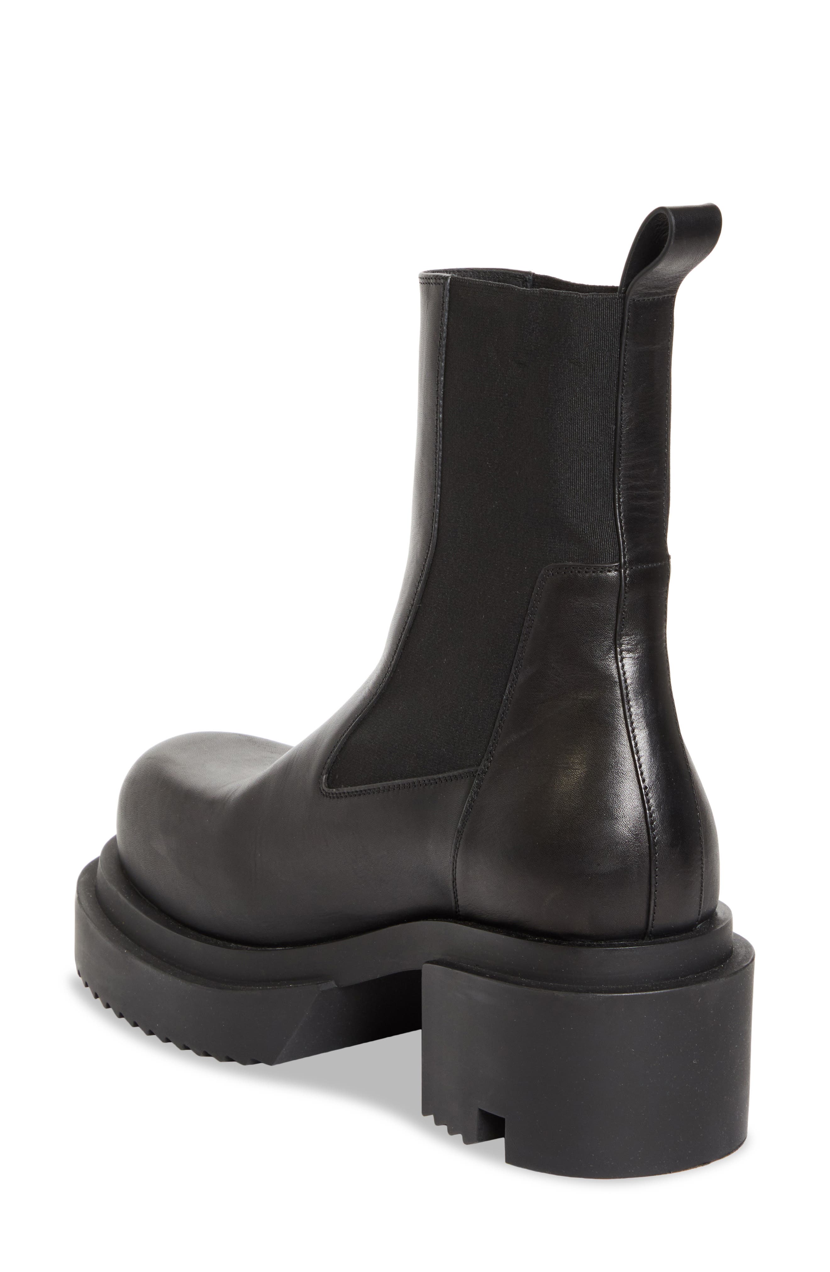 Rick Owens Hollywood Beatle Bogun Chelsea Boot, Alternate, color, Black