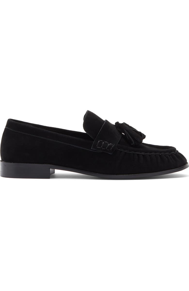 Jeffrey Campbell Articulate Kiltie Loafer, Alternate, color, Black Suede