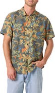O'Neill Standard Fit OG Floral Print Short Sleeve Button-Up Shirt