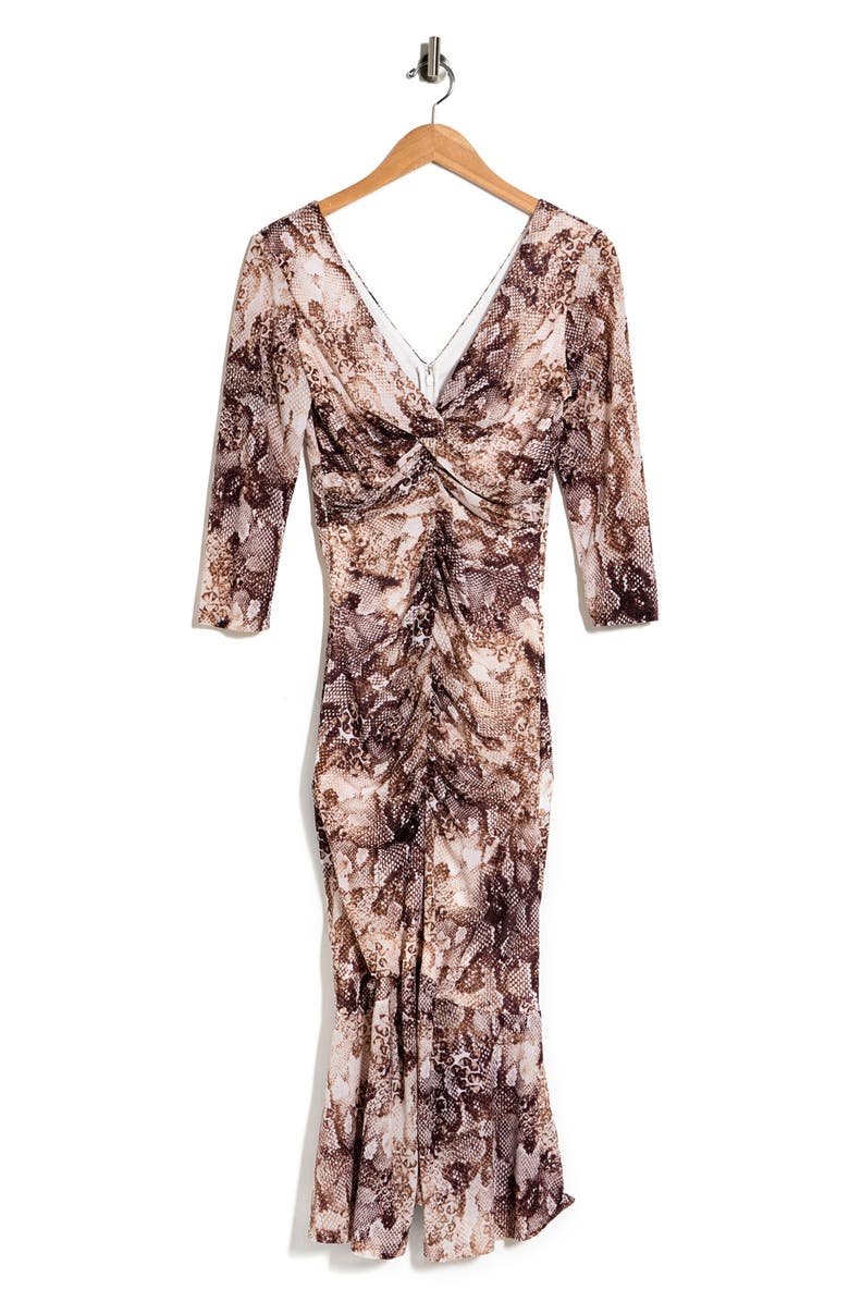 GUESS Snake Print Midi Dress, Alternate, color, 