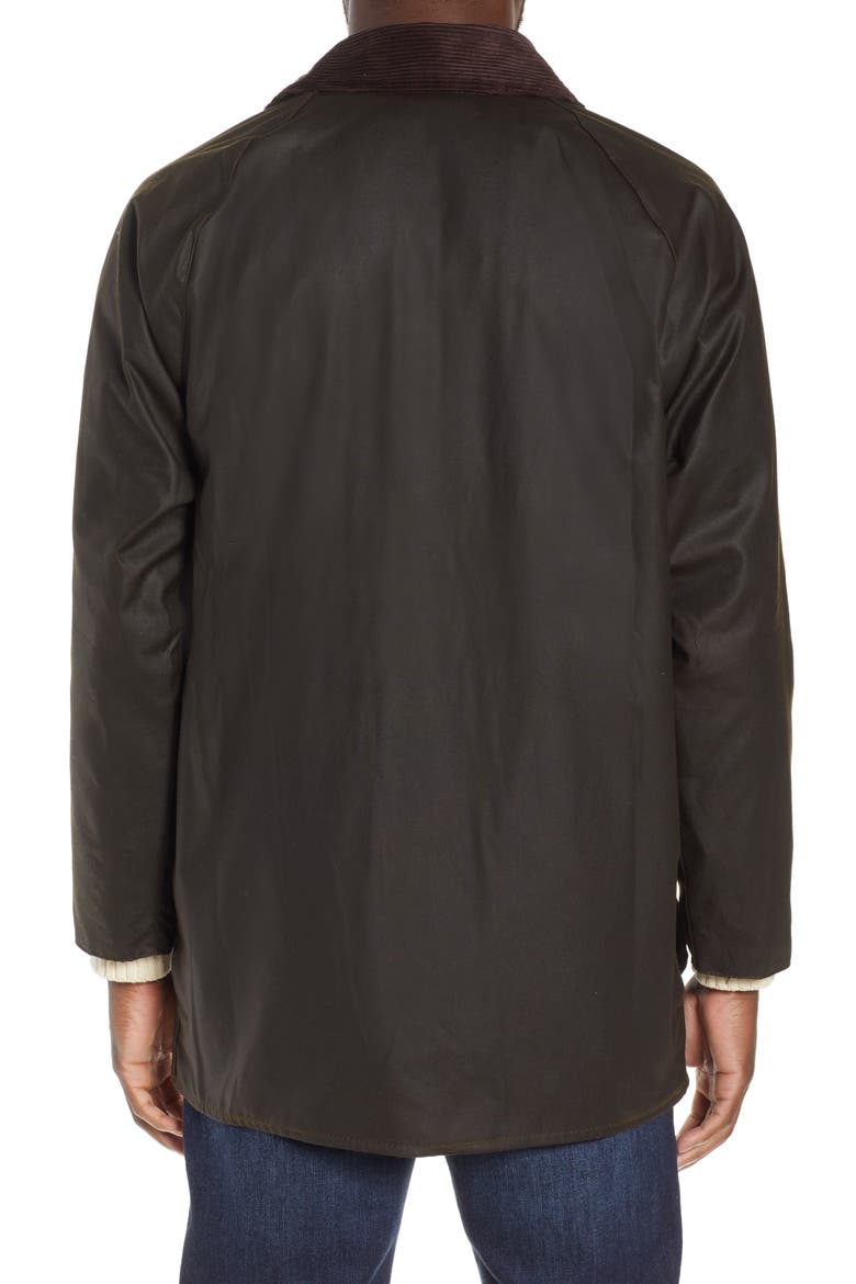 'Classic Beaufort' Relaxed Fit Waxed Cotton Jacket, Alternate, color, OLIVE
