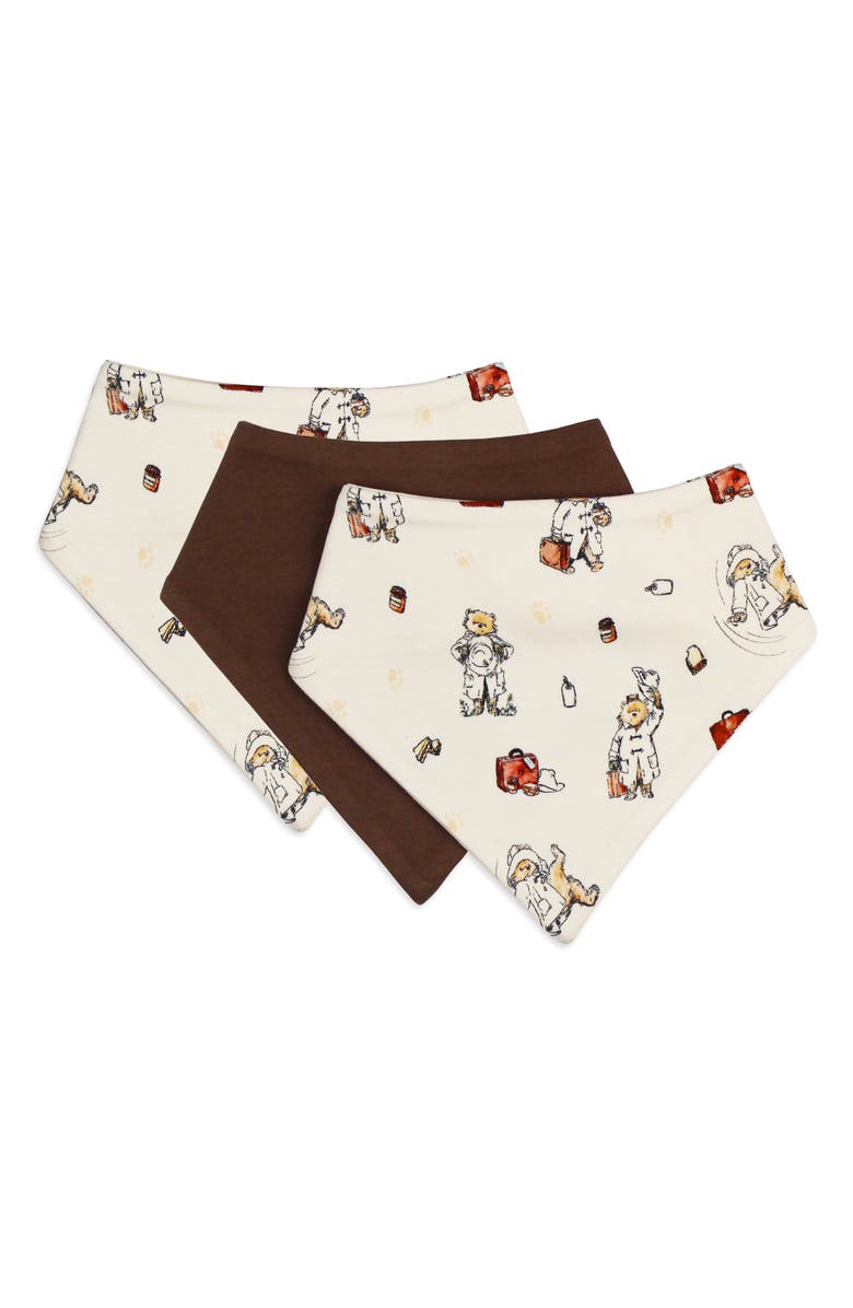L'ovedbaby x Paddington<sup>©</sup> Assorted 3-Pack Organic Cotton Bandana Bibs, Main, color, Adventure Paddington