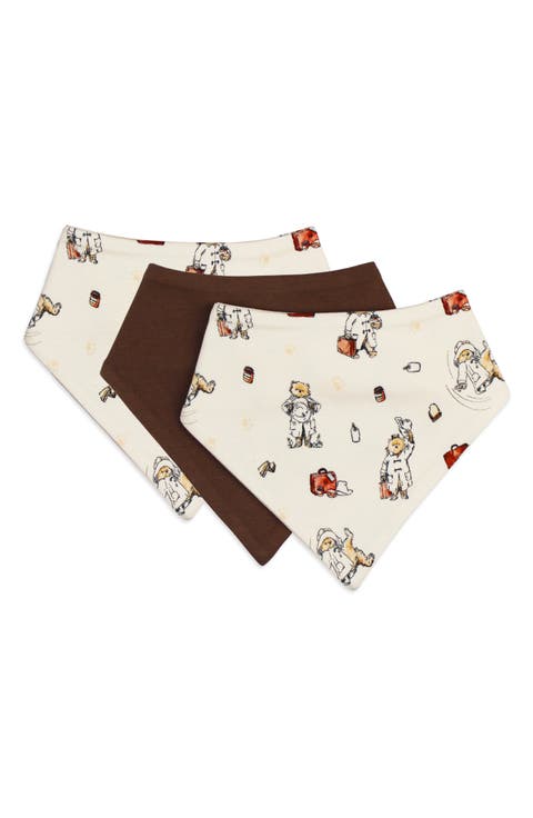 x Paddington© Assorted 3-Pack Organic Cotton Bandana Bibs