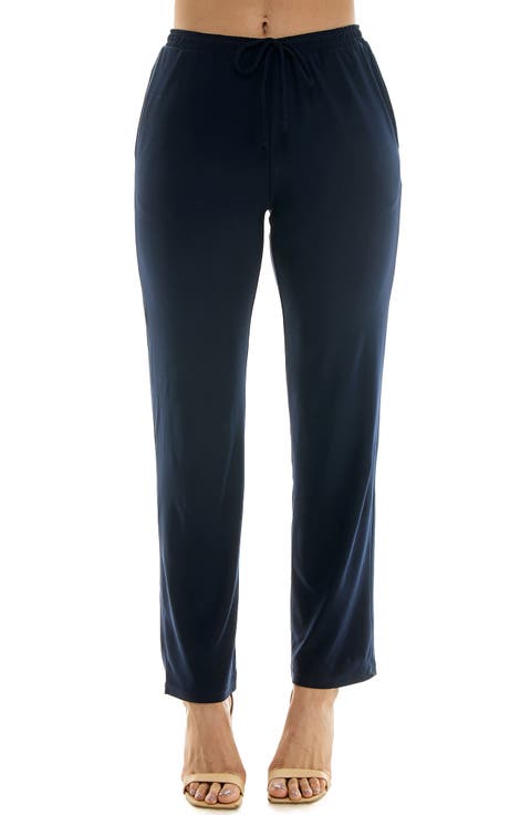 Drawstring Pocket Straight Leg Pants