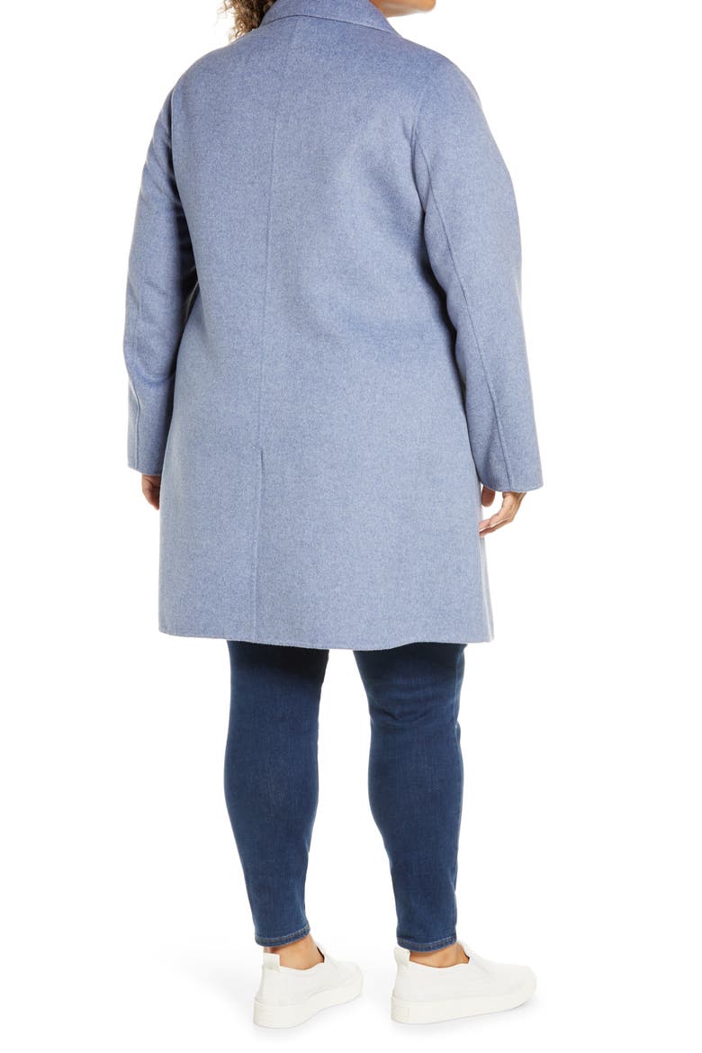 Notch Collar Coat, Alternate, color, BLUE HEATHER