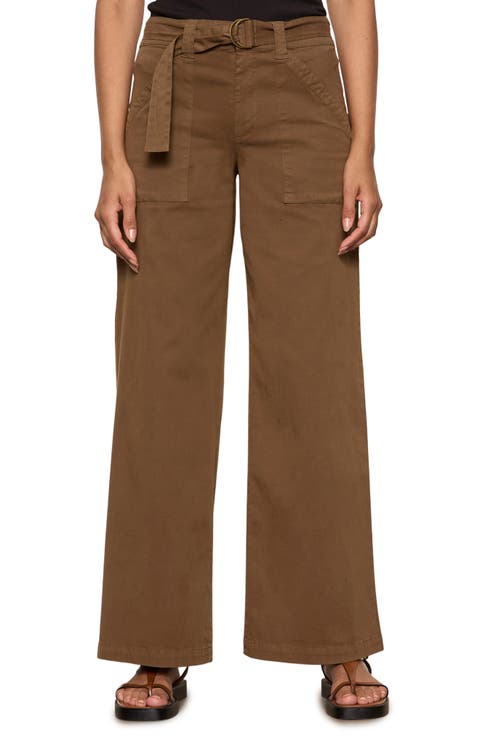 Belted Wide Leg Pants