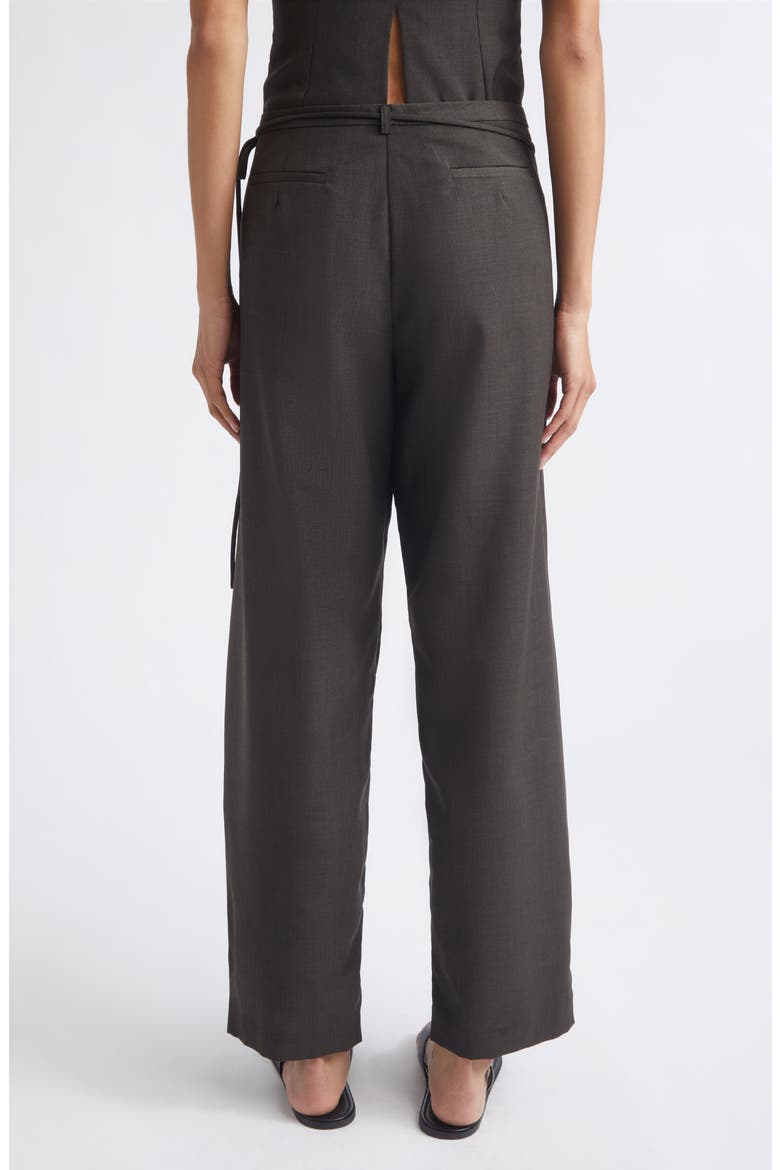 Wrap Rouleau Wool Blend Pants, Alternate, color, UMBER