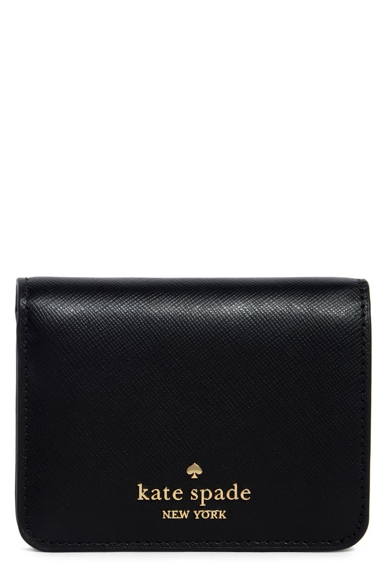 madison saffiano leather wallet, Main, color, BLACK