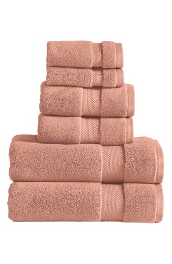 Modern Threads Luxury Quick Dry 6-piece Towel Set In Clay