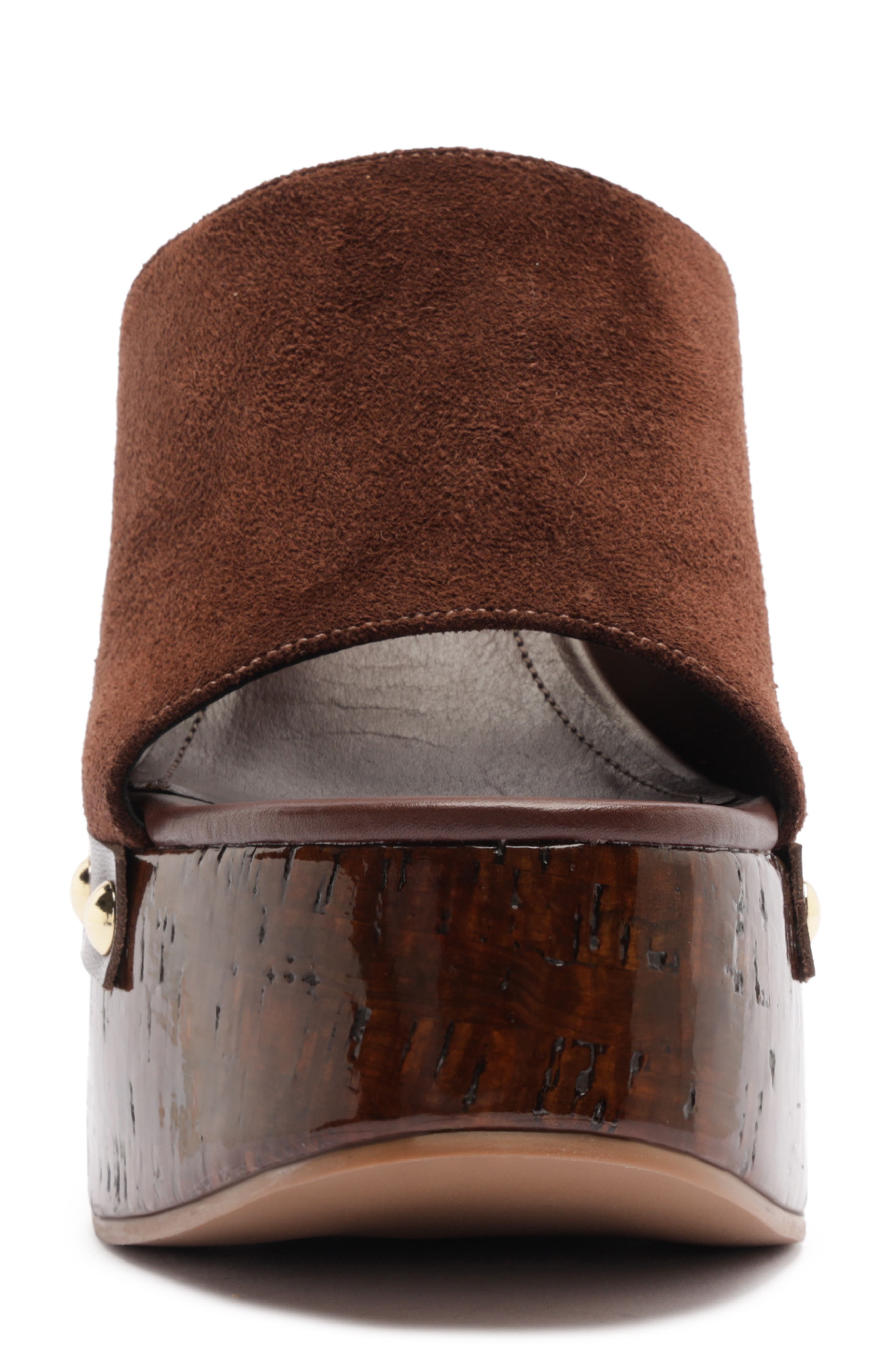 Schutz Dalle Platform Wedge Sandal, Alternate, color, Root Brown