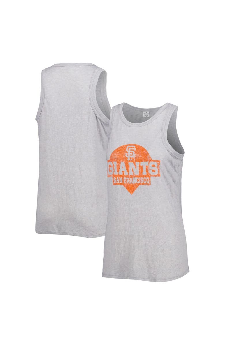 SOFT AS A GRAPE Women's Soft as a Grape Gray San Francisco Giants Tri-Blend Tank Top, Main, color, Gray