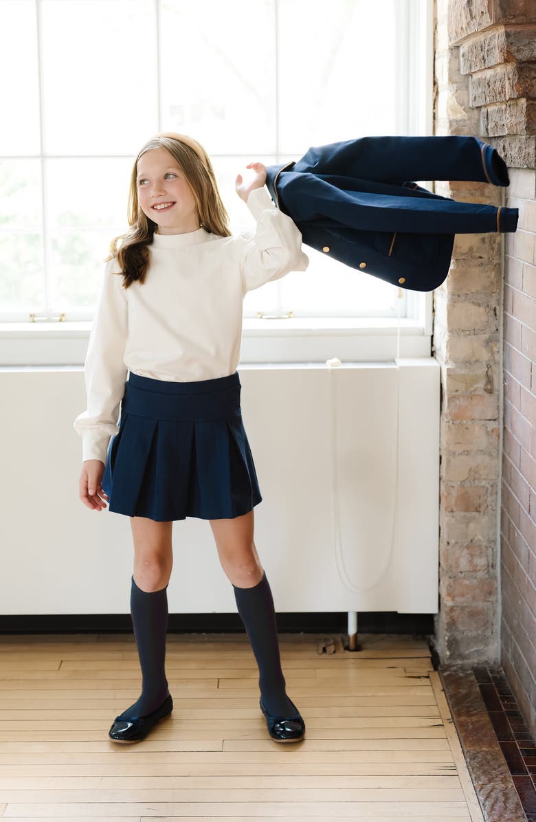 Hope & Henry Baby Girls' Ponte Collared Jacket, Infant, Alternate, color,