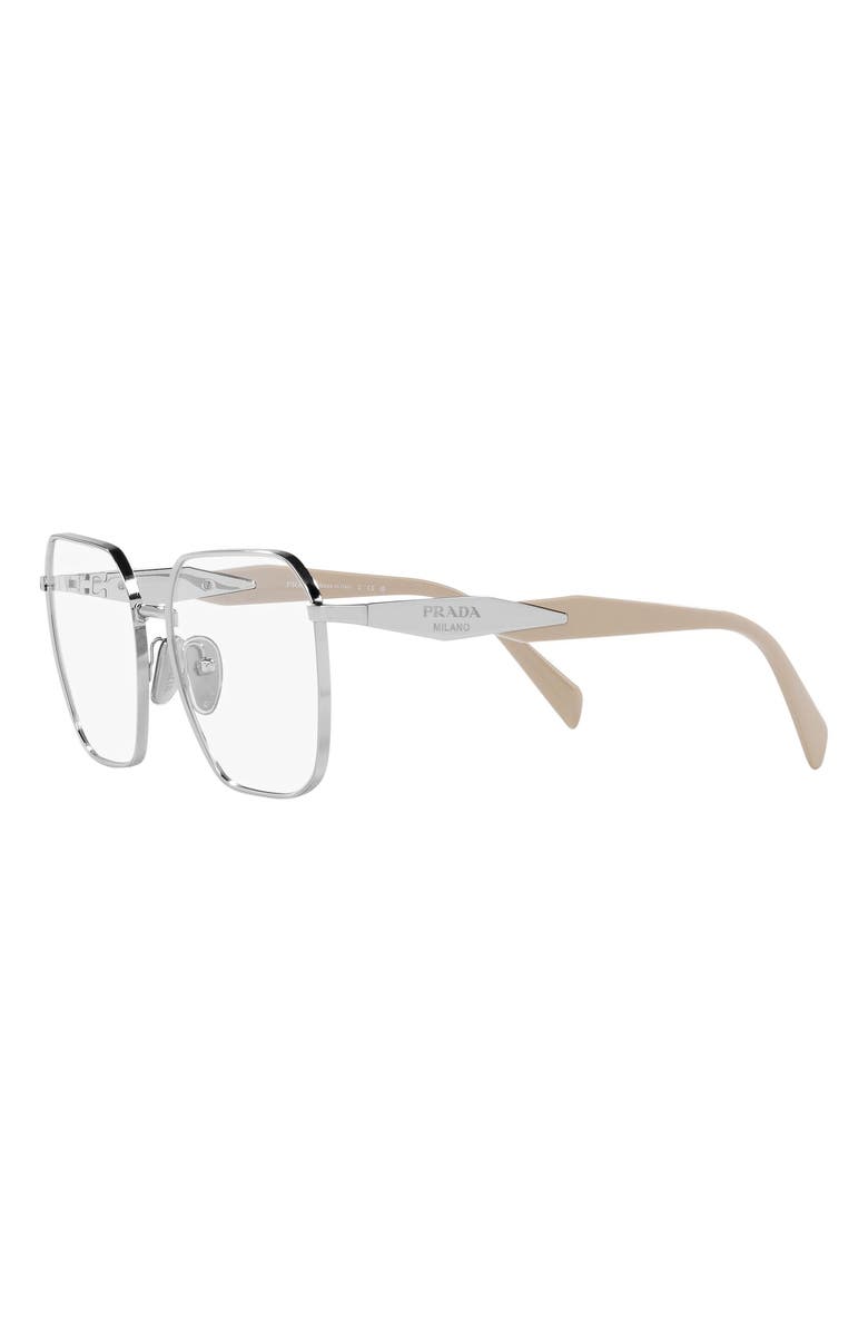 Prada 53mm Square Optical Glasses, Alternate, color, 